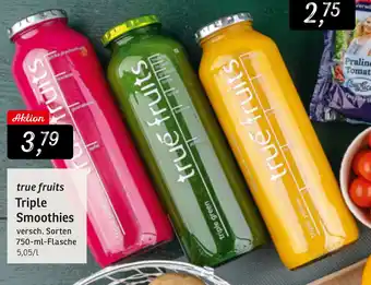 KONSUM true fruits Triple Smoothies 750 ml Flasche Angebot