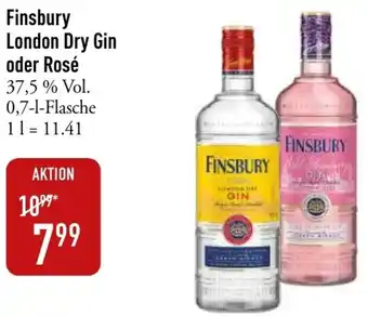 Galeria Markthalle Finsbury London Dry Gin oder Rosé 0,7 L Flasche Angebot