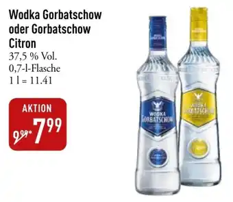 Galeria Markthalle Wodka Gorbatschow oder Gorbatschow Citron 0,7 L Flasche Angebot