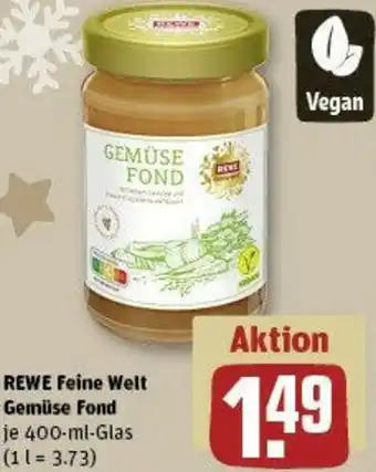 REWE REWE Feine Welt Gemüse Fond 400 ml Glas Angebot