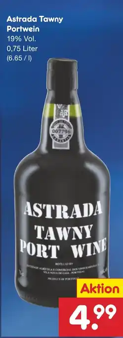 Netto Marken-Discount Astrada Tawny Portwein 19% Vol. 0,75 Liter Angebot