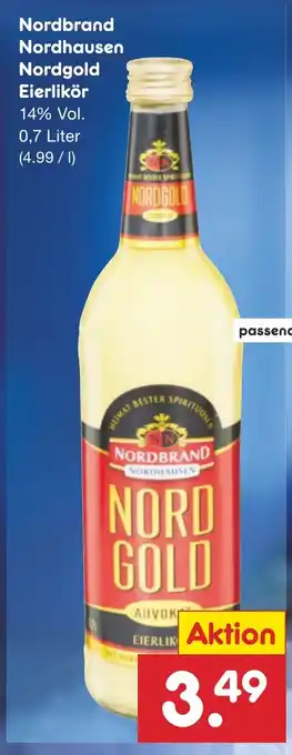 Netto Marken-Discount Nordbrand Nordhausen Nordgold Eierlikör 14% Vol. 700ml Angebot