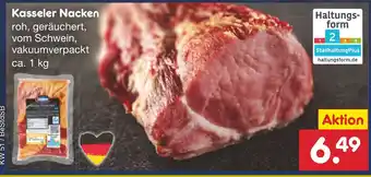 Netto Marken-Discount Kasseler Nacken roh, geräuchert, vom Schwein, vakuumverpackt ca. 1 kg Angebot