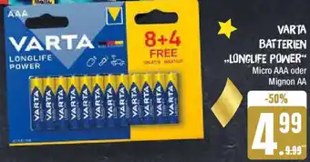 Edeka VARTA BATTERIEN ,,LONGLIFE POWER" Angebot