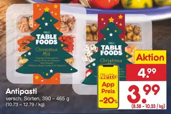 Netto Marken-Discount TABLE FOODS Christmas Mix Antipasti 390-465g Angebot