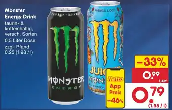 Netto Marken-Discount Monster Energy Drink 500ml Angebot