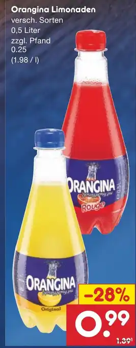 Netto Marken-Discount Orangina Limonaden versch. Sorten 0,5 Liter Angebot