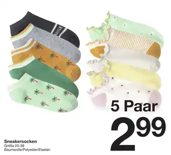 Zeeman Sneakersocken 5 Paar Angebot