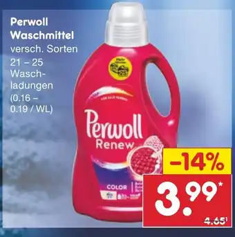 Netto Marken-Discount Perwoll Waschmittel versch. Sorten 21 - 25 WL Angebot