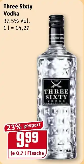 REWE Center Three Sixty Vodka 0,7L Angebot