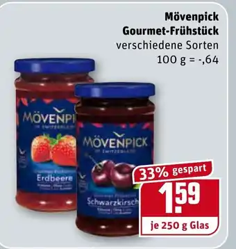 REWE Center Mövenpick Gourmet Frühstück 250g Glas Angebot