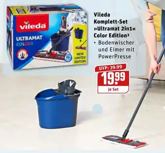 REWE Center Vileda Komplett Set Ultramat 2in1 Color Edition Angebot