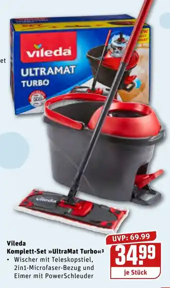 REWE Center Vileda Komplett Set Ultramat Turbo Angebot