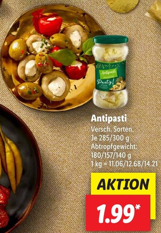 Antipasti 285/300 g Angebot bei Lidl