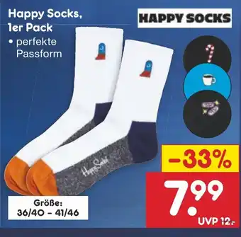 Netto Marken-Discount Happy Socks, 1er Pack Angebot