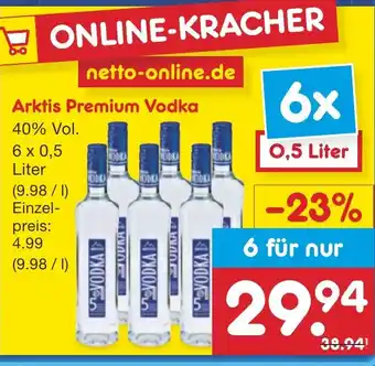 Netto Marken-Discount Arktis Premium Vodka 6 x 0,5 Liter Angebot