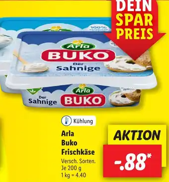 Lidl Arla Buko Frischkäse 200 g Angebot