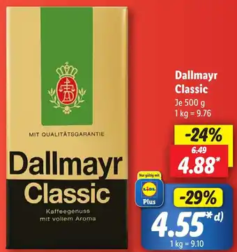 Lidl Dallmayr Classic 500 g Angebot