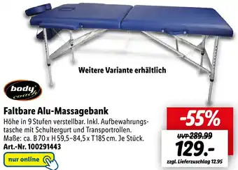 Lidl body coach Faltbare Alu-Massagebank Angebot