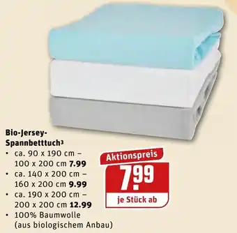 REWE Center Bio Jersey Spannbetttuch Angebot