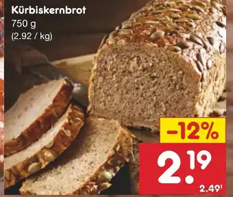 Netto Marken-Discount Kürbiskernbrot 750 g Angebot