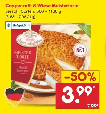 Netto Marken-Discount Coppenrath & Wiese MEISTER TORTE 500-1100g Angebot