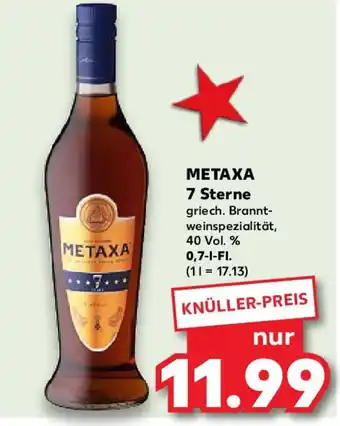 Kaufland METAXA 7 Sterne 0,7-1-FI. Angebot