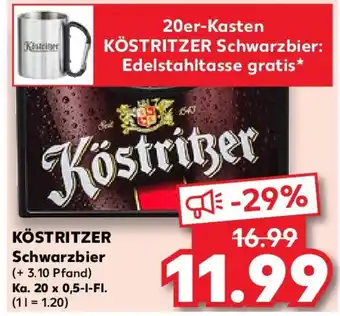 Kaufland KÖSTRITZER Schwarzbier Ka. 20 x 0,5-l-FI. Angebot