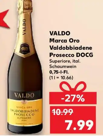 Kaufland VALDO Marca Oro Valdobbiadene Prosecco DOCG 0,75 l Fl. Angebot