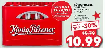 Kaufland KÖNIG PILSENER Ka. 24 x 0,33-1-FI. Angebot