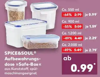 Kaufland SPICE&SOUL Aufbewahrungs-dose »>Safe-Box<< Ca. 550 ml Angebot