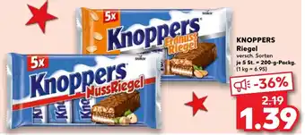 Kaufland KNOPPERS Riegel 200 g Packg. Angebot