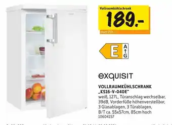 SCONTO Exquisit Vollraumkühlschrank KS16-V-040E Angebot