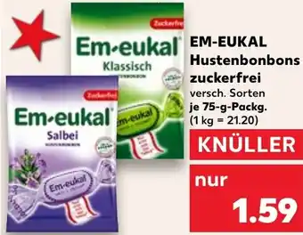 Kaufland EM-EUKAL Hustenbonbons zuckerfrei 75 g Packg. Angebot