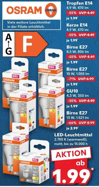 Kaufland OSRAM LED Leuchtmittel Angebot