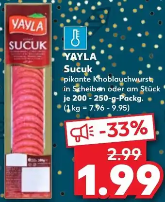 Kaufland YAYLA Sucuk 200-250 g Packg. Angebot