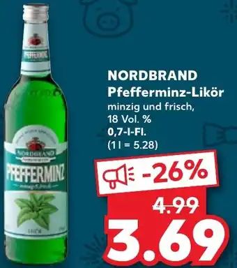 Kaufland NORDBRAND Pfefferminz-Likör 0,7 L-Fl. Angebot