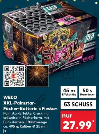 Kaufland WECO XXL-Palmstar Fächer Batterie Fiesta 53 Schuss Angebot