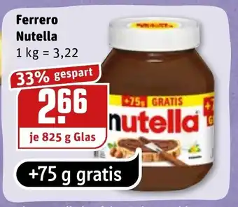 REWE Kaufpark Ferrero Nutella 825g Angebot