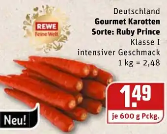 REWE Kaufpark Gourmet Karotten Sorte: Ruby Prince 600g Angebot