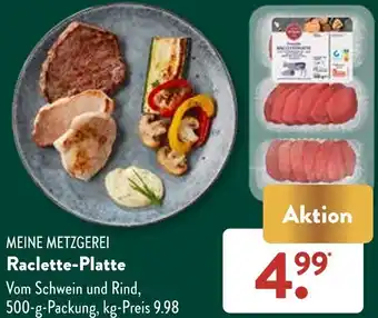 Aldi Süd MEINE METZGEREI Raclette-Platte 500 g Packung Angebot