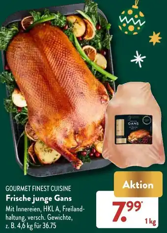 Aldi Süd GOURMET FINEST CUISINE Frische junge Gans 1 kg Angebot