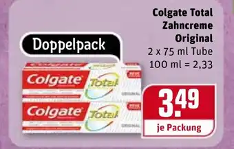 REWE Kaufpark Colgate Total Zahncreme Original 2x75ml Angebot