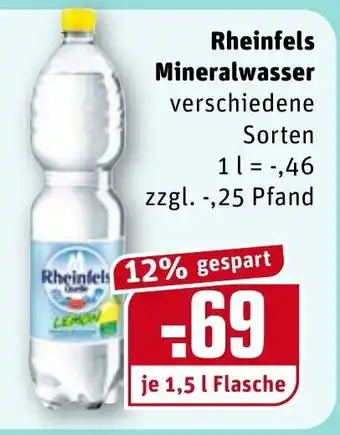 REWE Kaufpark Rheinfels Mineralwasser 1,5L Angebot