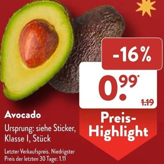 Avocado Angebot bei Aldi Süd