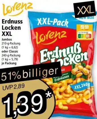 Norma Lorenz Erdnuss Locken XXL 210/240 g Packung Angebot