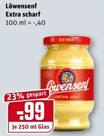 REWE Kaufpark Löwensenf Extra Scharf 250ml Angebot