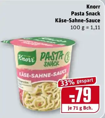 REWE Kaufpark Knorr Pasta Snack Käse Sahne Sauce 71g Angebot