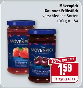 REWE Kaufpark Mövenpick Gourmet Frühstück 250g Glas Angebot