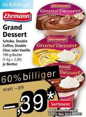 Norma Ehrmann Grand Dessert 190 g Becher Angebot